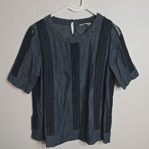 Soft Surroundings Blouse with Textured Panels
